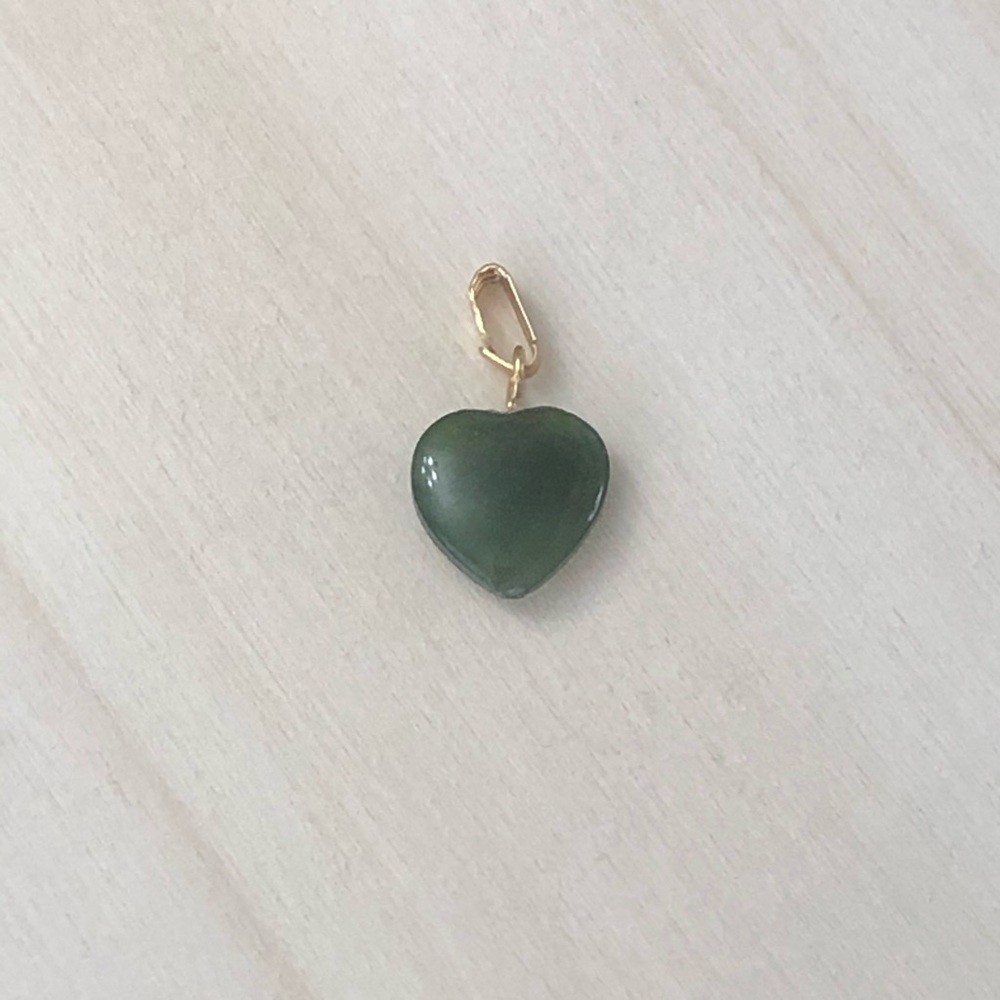 Jade Small Heart Pendant/Charm